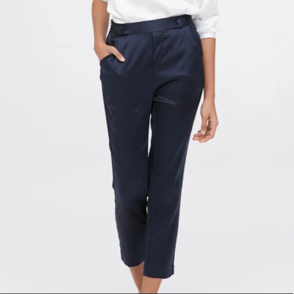 Lilysilk Comfort Fit Silk Cigarette Pants size 29 US(8-10)